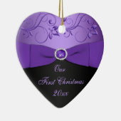 私達の初めてのクリスマスの記念品のオーナメント セラミックオーナメント (右)