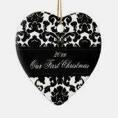 私達の初めてのクリスマスの記念品のオーナメント セラミックオーナメント (右)