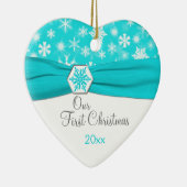 私達の初めてのクリスマスの記念品のオーナメント セラミックオーナメント (右)