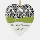 私達の初めてのクリスマスの記念品のオーナメント セラミックオーナメント (右)