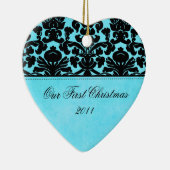 私達の初めてのクリスマスの記念品のオーナメント セラミックオーナメント (右)