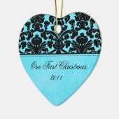 私達の初めてのクリスマスの記念品のオーナメント セラミックオーナメント (左)