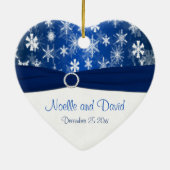 私達の初めてのクリスマスの記念品のオーナメント セラミックオーナメント (裏面)