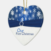 私達の初めてのクリスマスの記念品のオーナメント セラミックオーナメント (左)