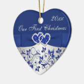 私達の初めてのクリスマスの記念品のオーナメント セラミックオーナメント (左)