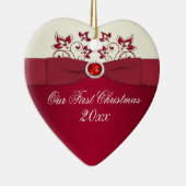 私達の初めてのクリスマスの記念品のオーナメント セラミックオーナメント (右)