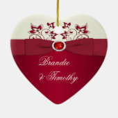 私達の初めてのクリスマスの記念品のオーナメント セラミックオーナメント (裏面)