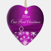 私達の初めてのクリスマスの記念品のオーナメント セラミックオーナメント (右)