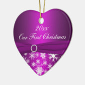 私達の初めてのクリスマスの記念品のオーナメント セラミックオーナメント (左)