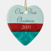 私達の初めてのクリスマスのTiffiのコレクションのオーナメント セラミックオーナメント (右)