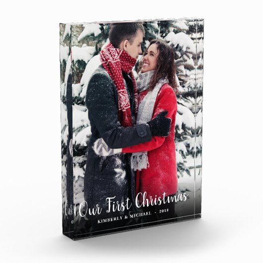 私達の初めてのクリスマスは一緒に休日をつなぎます フォトブロック (左)