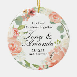 私達の初めてのクリスマスは一緒に飾ります セラミックオーナメント