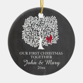 私達の初めてのクリスマスは一緒に鳥を飾りましたり、愛します セラミックオーナメント