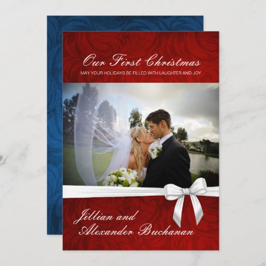 私達の初めてのクリスマスカード招待状 招待状 (正面/裏面)