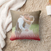 私達の初めてのクリスマス氏および夫人Holiday Photo クッション (ブランケット)