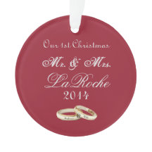 私達の初めてのクリスマス氏及び夫人Red Ornament