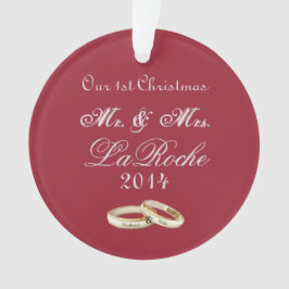 私達の初めてのクリスマス氏及び夫人Red Ornament オーナメント