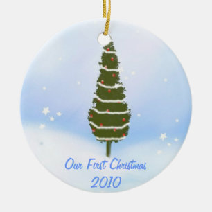 私達の初めてのクリスマス2010年 セラミックオーナメント