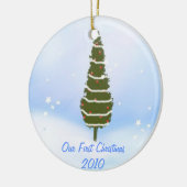 私達の初めてのクリスマス2010年 セラミックオーナメント (左)