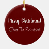 私達の初めてのクリスマス|のカップル セラミックオーナメント (裏面)