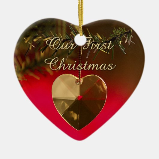 私達の初めてのクリスマス セラミックオーナメント (正面)