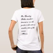 私達の創始者は「oとして民主主義者を…記述しました tシャツ (裏面)