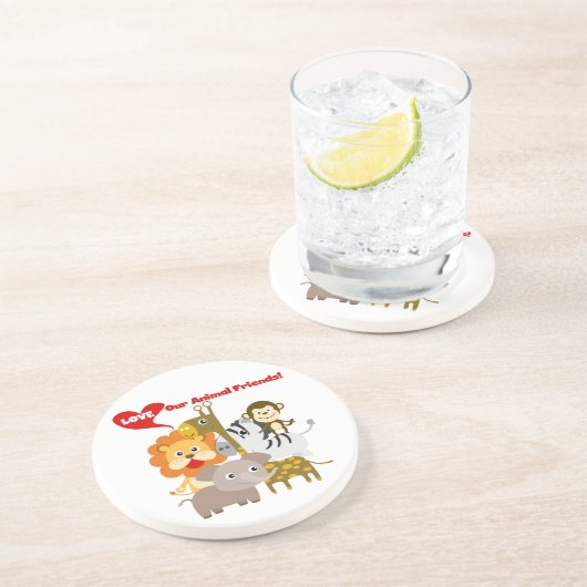 私達の動物の友人を愛して下さい コースター (側面)