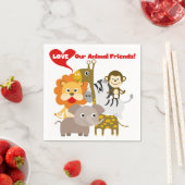 私達の動物の友人を愛して下さい スタンダードカクテルナプキン (インサイチュ)