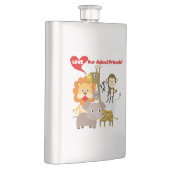 私達の動物の友人を愛して下さい フラスク (右)