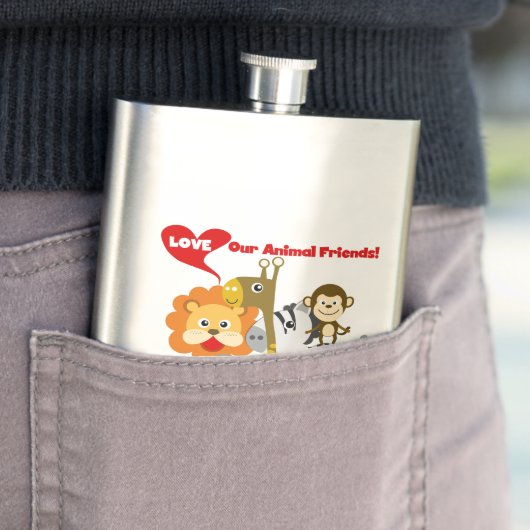 私達の動物の友人を愛して下さい フラスク (インサイチュ)