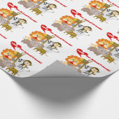 私達の動物の友人を愛して下さい ラッピングペーパー (角)