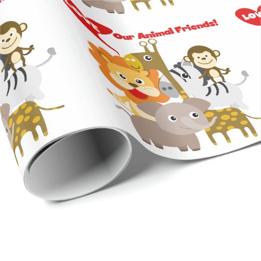 私達の動物の友人を愛して下さい ラッピングペーパー (ロールコーナー)
