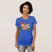 私達の動物の友人を愛して下さい Tシャツ (正面フル)