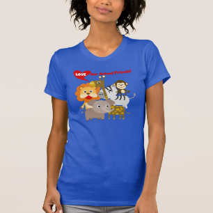 私達の動物の友人を愛して下さい Tシャツ