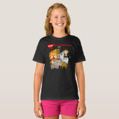 私達の動物の友人を愛して下さい Tシャツ (正面フル)