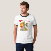私達の動物の友人を愛して下さい Tシャツ (正面フル)