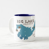 私達の友人のための大きい湖の小屋のマグ ツートーンマグカップ (正面左)