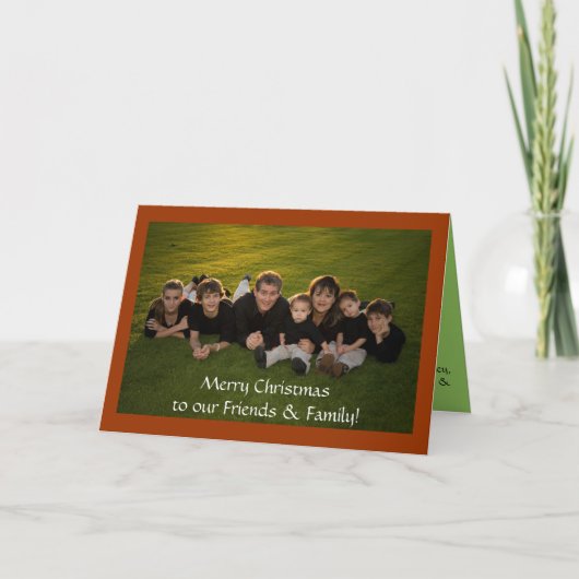 私達の友人及び家族へのメリークリスマス シーズンカード (正面)