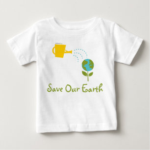 私達の地球のベビーのティーを救って下さい ベビーTシャツ