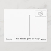私達の夢は私達に翼を与えます ポストカード (裏面)