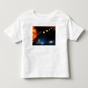 私達の太陽系のデジタルによって発生させるイメージ トドラーTシャツ