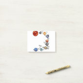 私達の太陽系の惑星 ポストイット (デスク上)