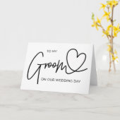 私達の婚礼の日カードの私の新郎に カード (黄色い花)