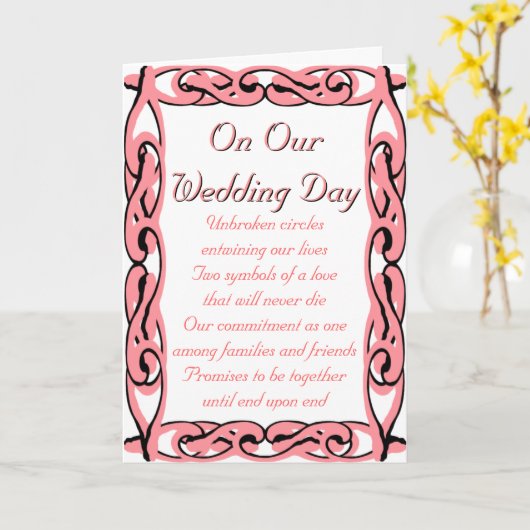 私達の婚礼の日: 端に端 カード (黄色い花)