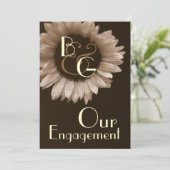 私達の婚約-クリーム色のヒマワリ 招待状 (スタンド正面)