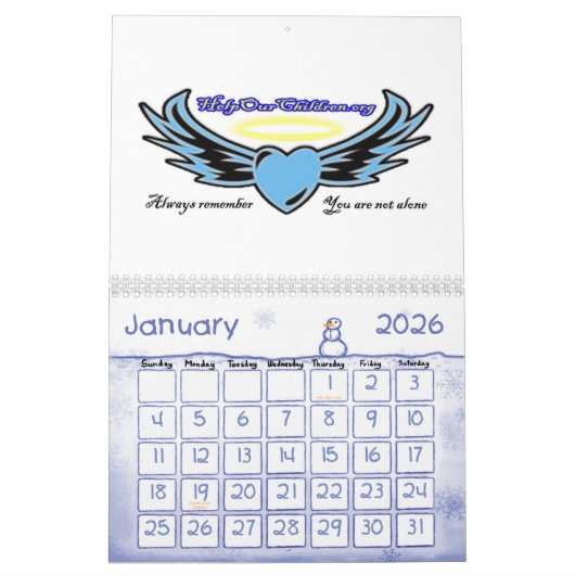 私達の子供にカレンダーを救済して下さい カレンダー (1月 2026)