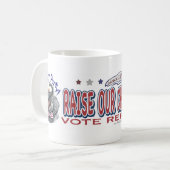 私達の子供の右のマグを上げて下さい コーヒーマグカップ (正面左)