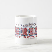 私達の子供の右のマグを上げて下さい コーヒーマグカップ (中央)