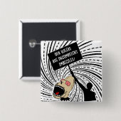 私達の定規は無能なimbecilesです 缶バッジ (正面&裏面)