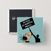 私達の定規は無能なimbecilesです 缶バッジ (正面&裏面)